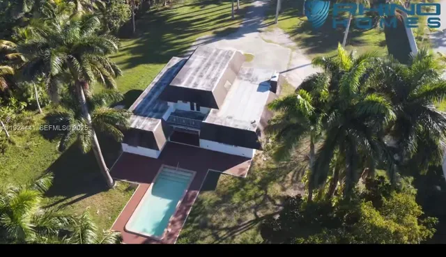 a bird view of house