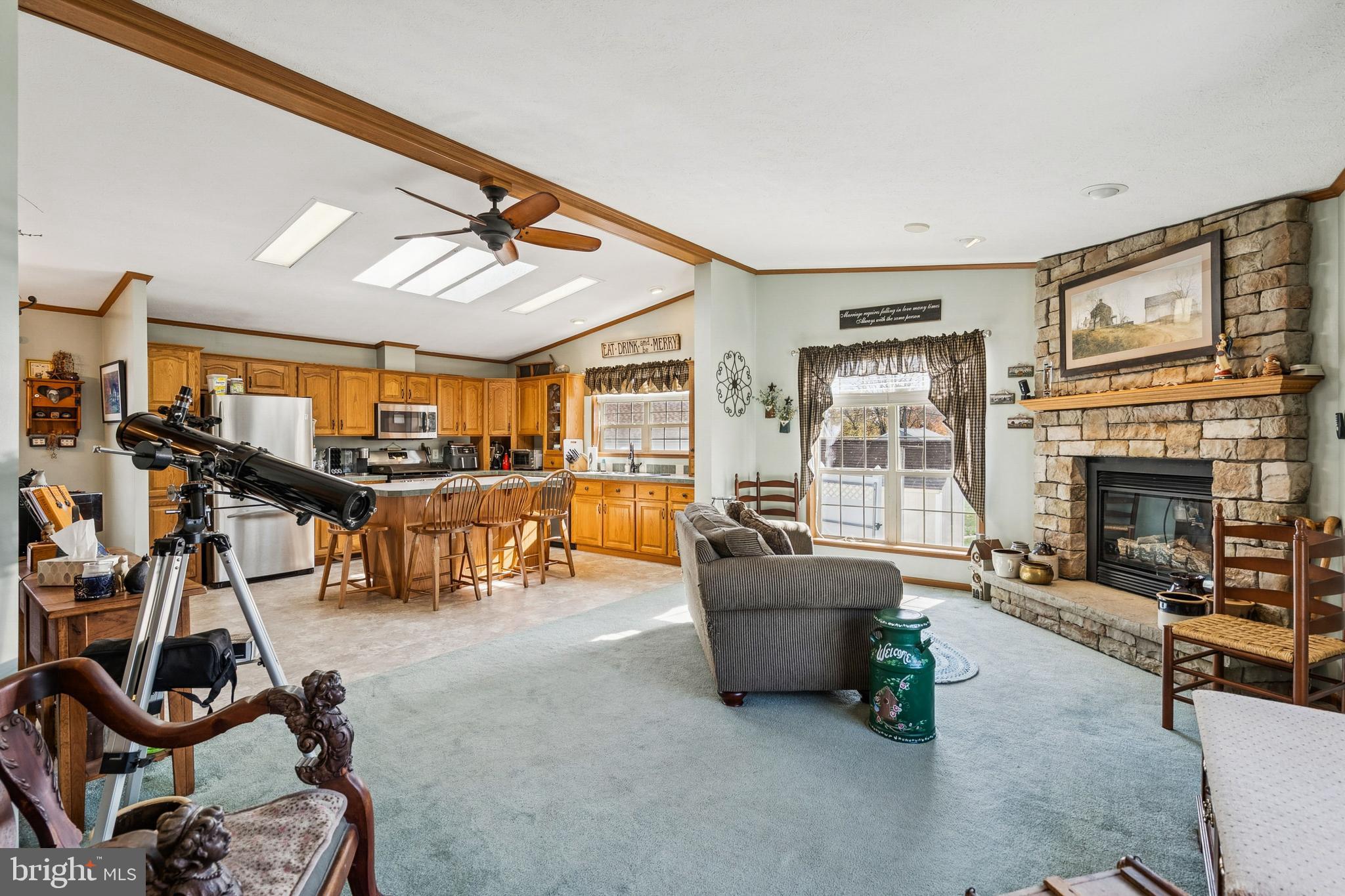133 Spring Garden Street Woodstown, NJ 08098 - Photo 10 of 50 a living room with furniture and a fireplace