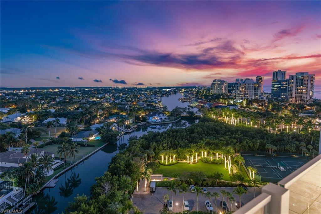 60 Seagate Drive, Unit 1606 Naples, FL 34103 - Photo 43 of 44 an aerial view of residential houses with outdoor space and swimming pool