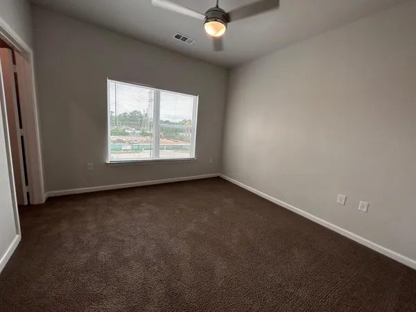 an empty room with a window