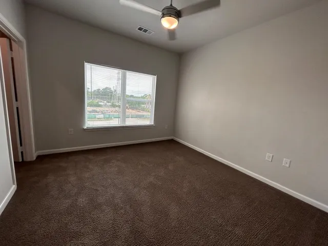 an empty room with a window