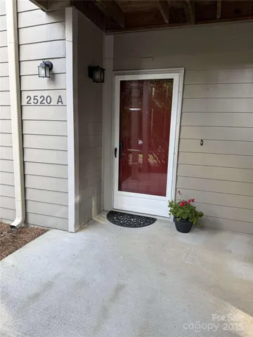 a view of a door of a house