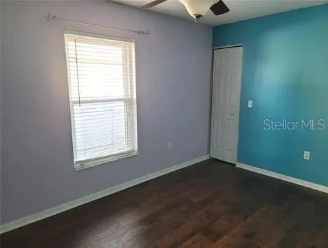 an empty room with a window