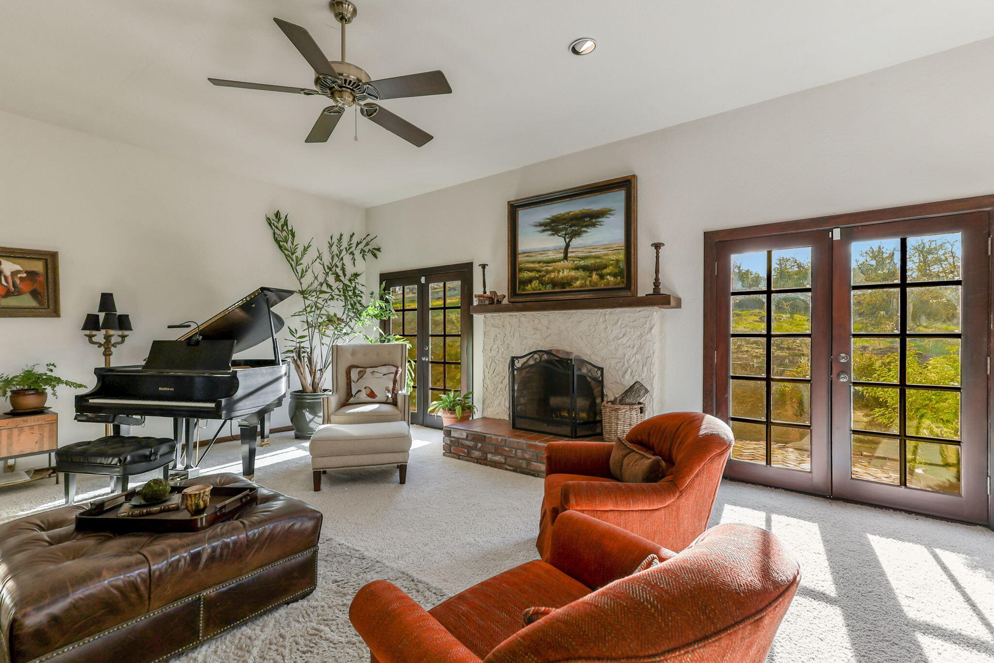 22797 Silverlode Lane Palo Cedro, CA 96073 - Photo 16 of 64 a living room with furniture or couch and a large window