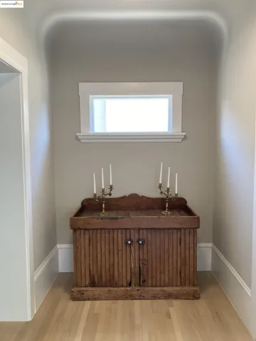 a view of a kitchen from the hallway