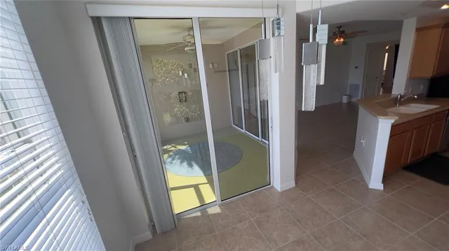 a view of elevator with hallway