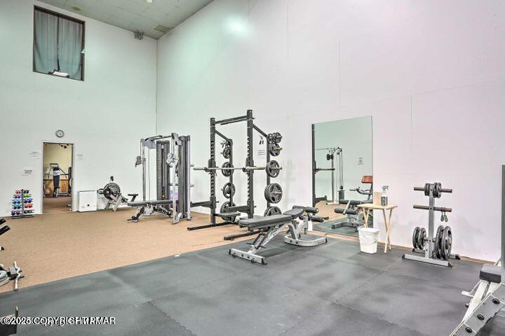1026 Hampstead Road Bushkill, PA 18324 - Photo 54 of 61 a view of a room with gym equipment