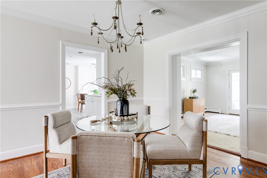 609 Baldwin Road Henrico, VA 23229 - Photo 15 of 50 a dining room with furniture and wooden floor