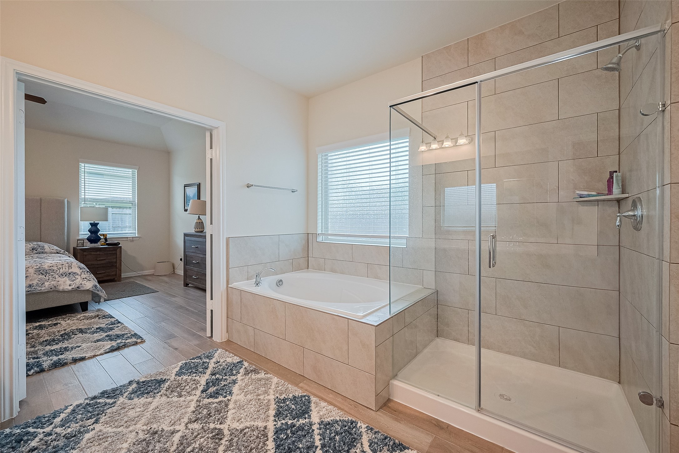 5802 Ashland Lane Pasadena, TX 77505 - Photo 39 of 50 a bathroom with a bathtub and a shower