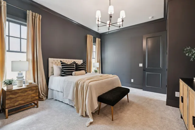 a view of an empty room with a ceiling fan
