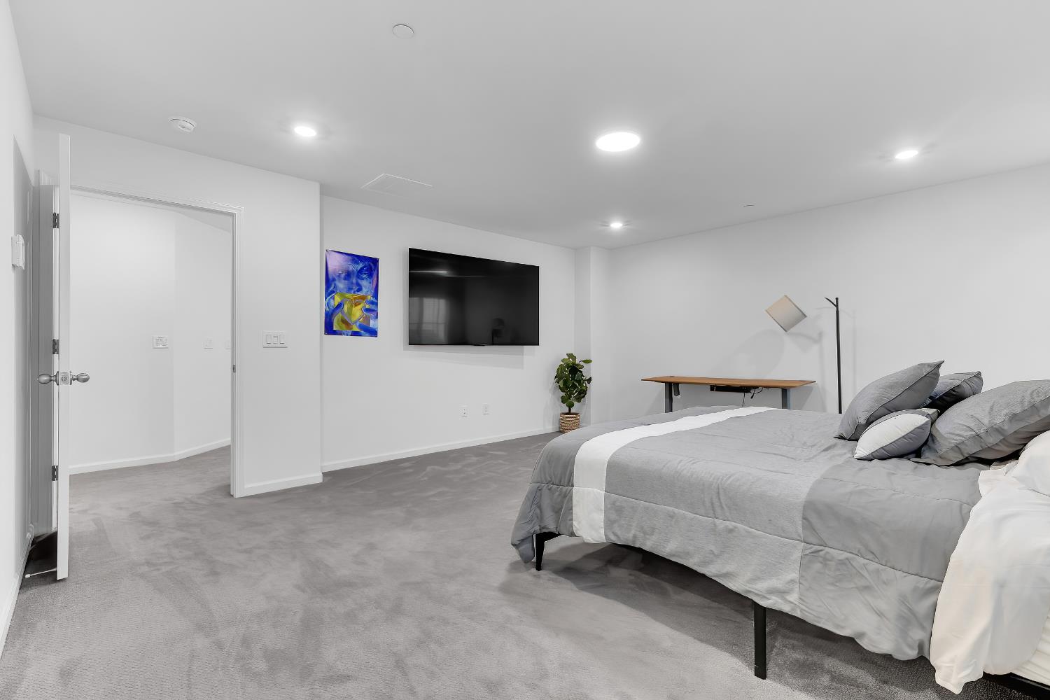 3600 Pride Way Stockton, CA 95212 - Photo 26 of 50 a bedroom with a bed and a flat screen tv