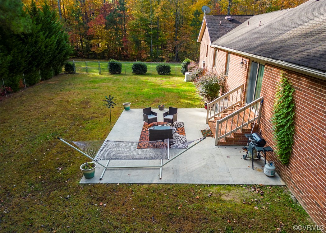 175 Walton Road Keysville, VA 23947 - Photo 16 of 49 a view of a backyard with sitting area