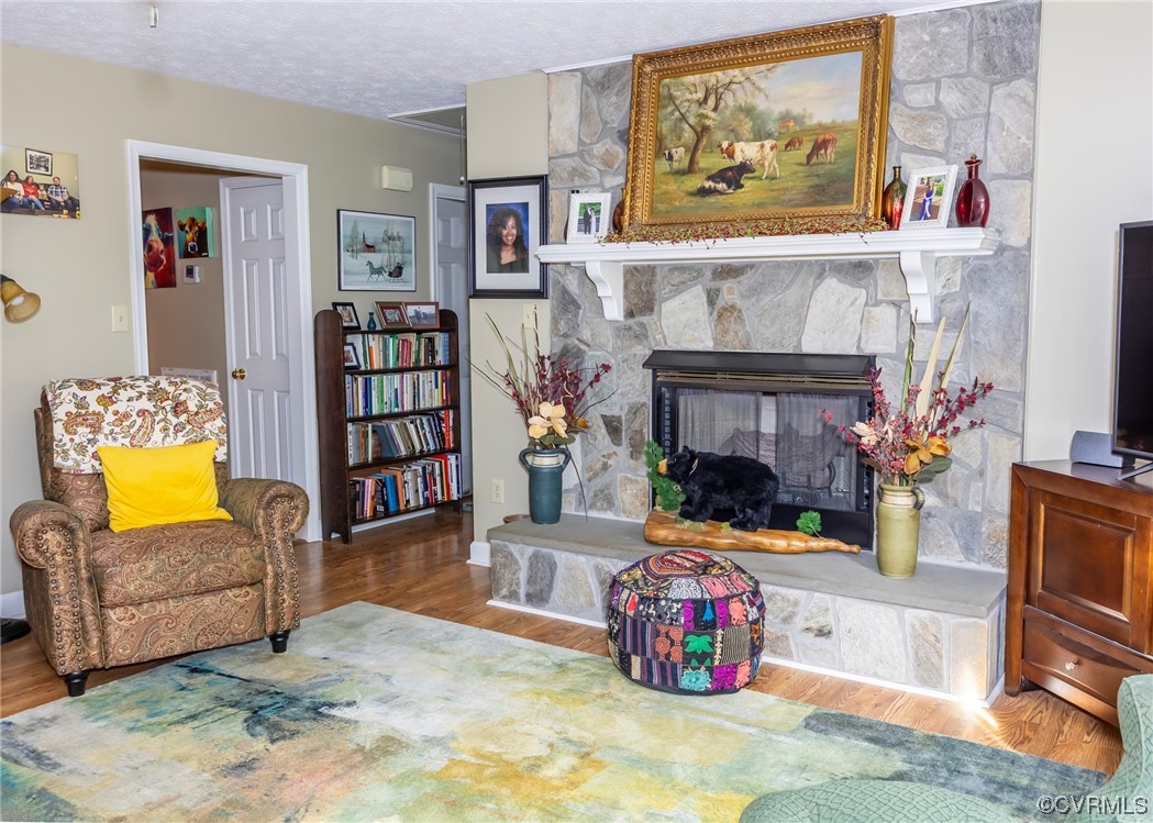 175 Walton Road Keysville, VA 23947 - Photo 26 of 49 a living room with furniture and a fireplace