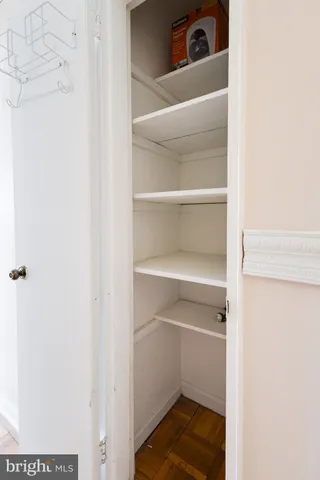 a close view of closet