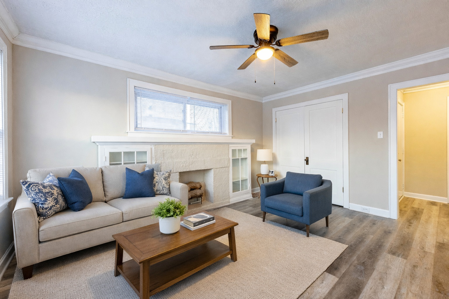 8401 South Paulina Street, Unit 1 Chicago, IL 60620 - Photo 3 of 17 a living room with furniture and a fireplace