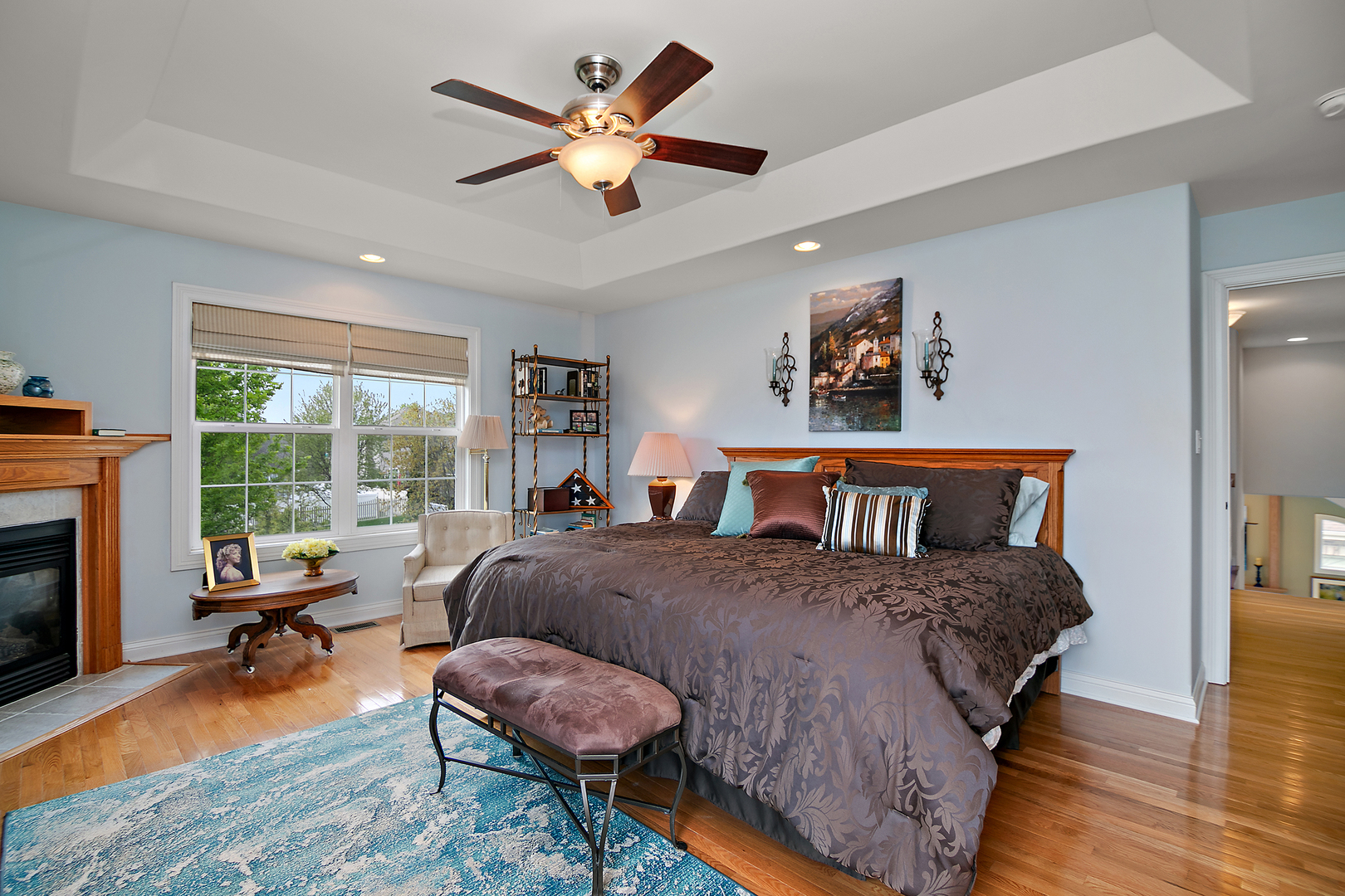 318 Maple Street Beecher, IL 60401 - Photo 15 of 27 a living room with a bed furniture and a large window