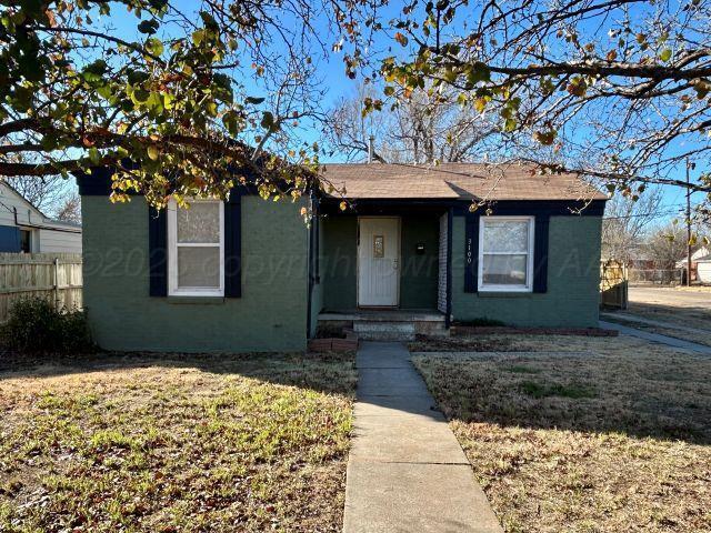 a front view of a house