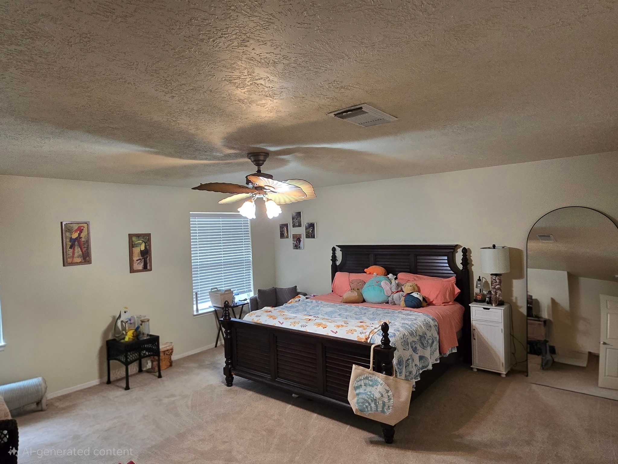 831 Hannock Glen Lane Spring, TX 77373 - Photo 14 of 26 a bedroom with a bed and a chandelier