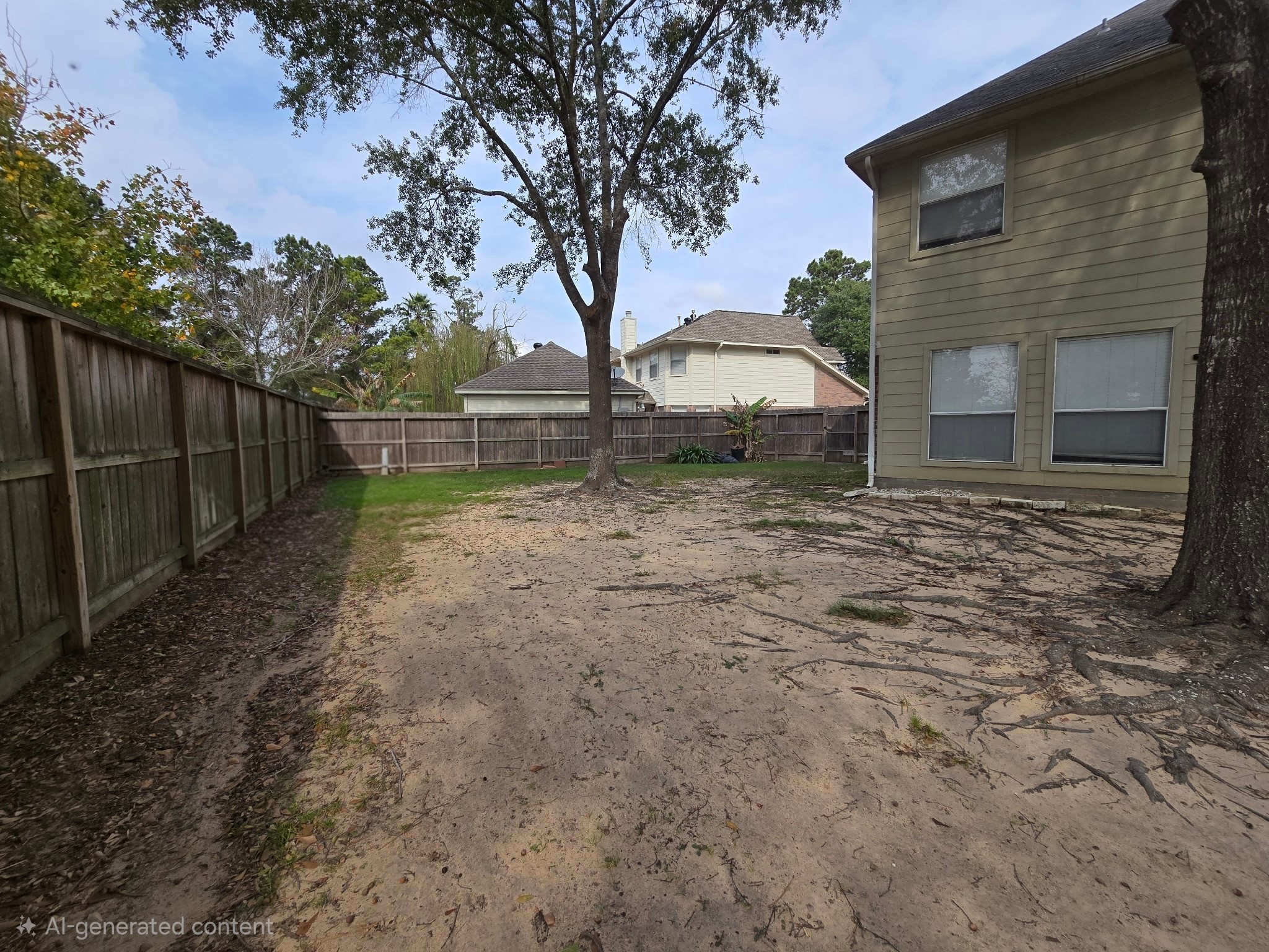 831 Hannock Glen Lane Spring, TX 77373 - Photo 25 of 26 a backyard of a house with wooden floor and fence