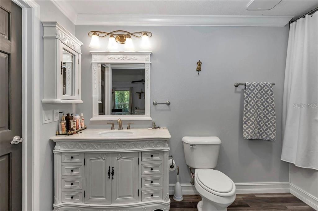 223 South Nesbitt Terrace Inverness, FL 34450 - Photo 40 of 85 a bathroom with a granite countertop toilet sink and mirror