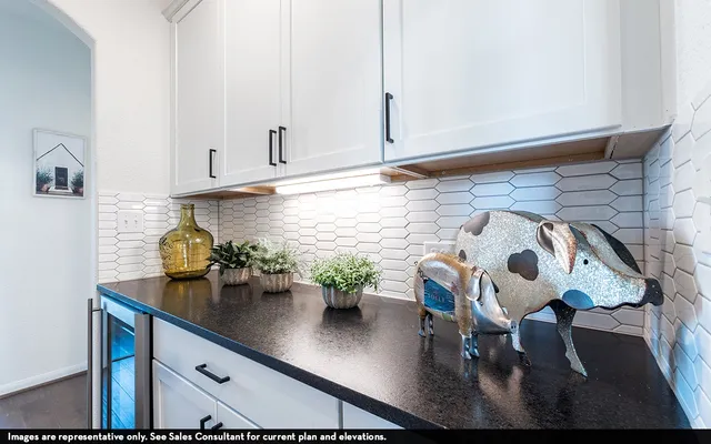 a view of dining room with furniture