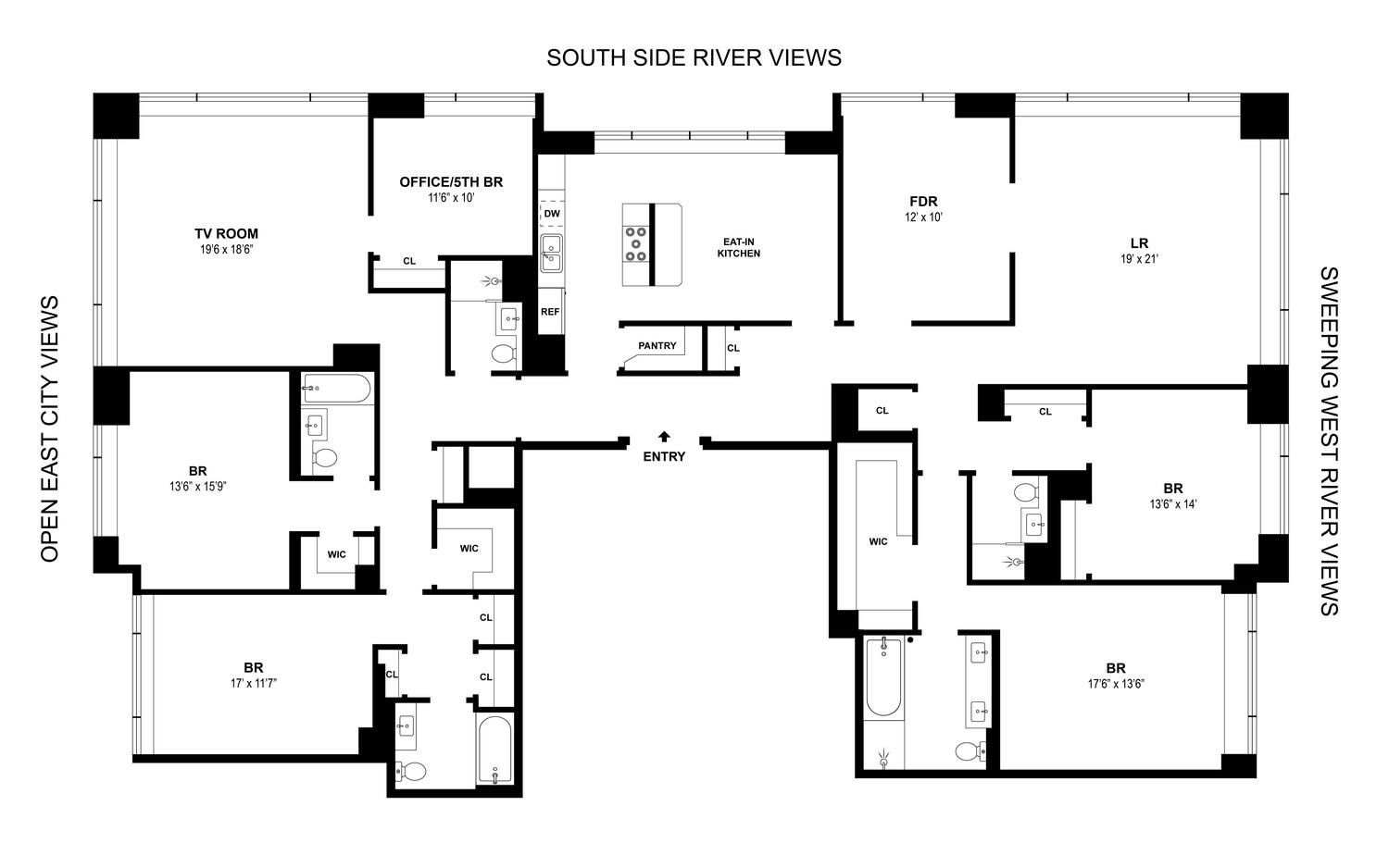 240 Riverside Boulevard, Unit 22BC Manhattan, NY 10069 - Photo 17 of 17 a picture of a bathroom with a sink