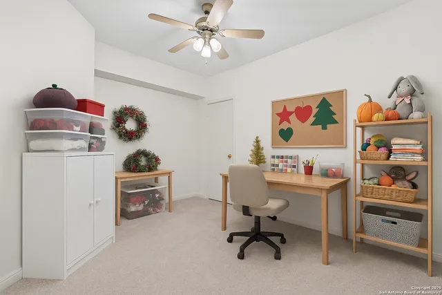 a view of a balcony with chair and wooden floor