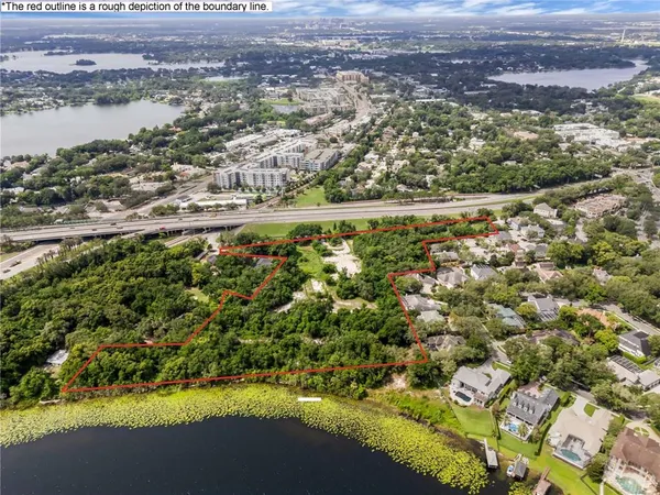 a view of a city and mountains