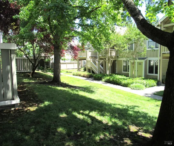 a view of a back yard of the house
