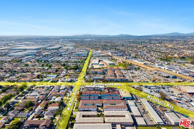 an aerial view of a city
