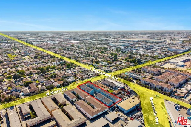 an aerial view of a city