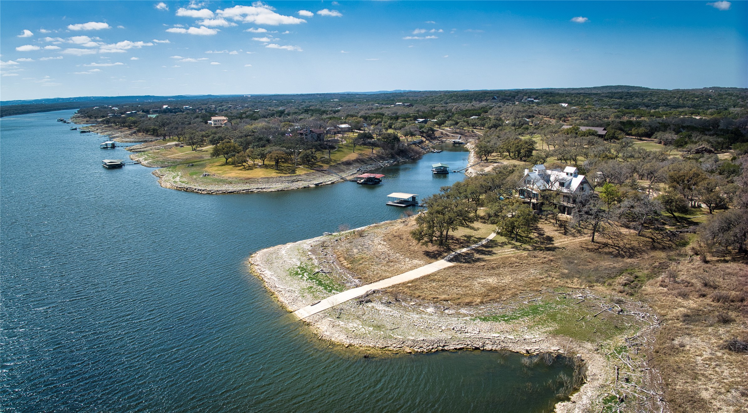6021 Circle J Road Marble Falls, TX 78654 - Photo 3 of 39 Bird's eye view of a large body of water