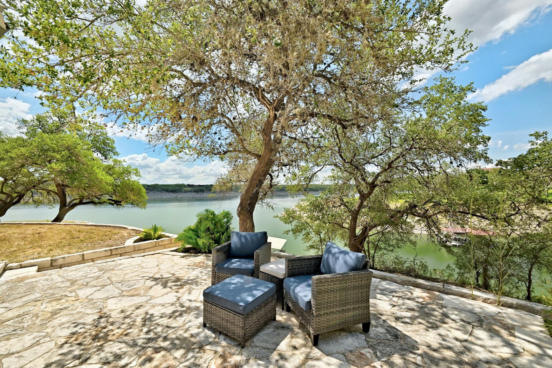 6021 Circle J Road Marble Falls, TX 78654 - Photo 9 of 39 View of patio featuring a water view