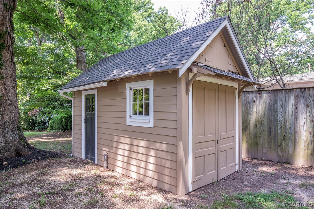 206 North Ridge Road Henrico, VA 23229 - Photo 29 of 30 a view of wooden house with a small yard and wooden fence