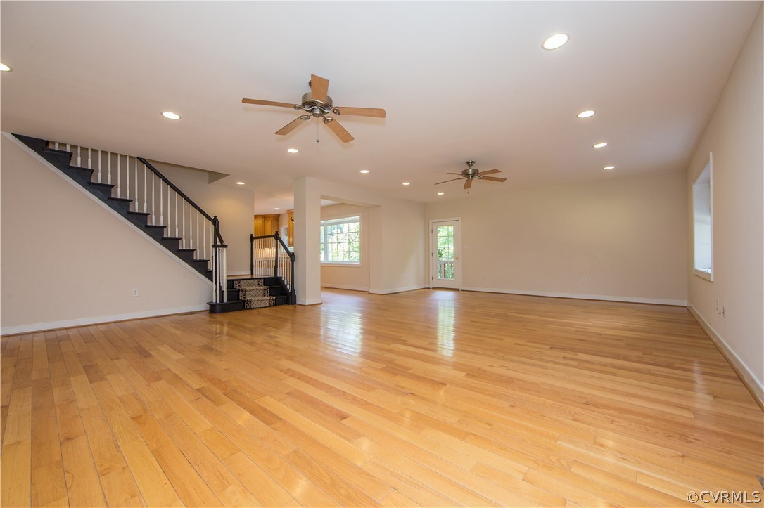 206 North Ridge Road Henrico, VA 23229 - Photo 7 of 30 a view of empty room with wooden floor and fan
