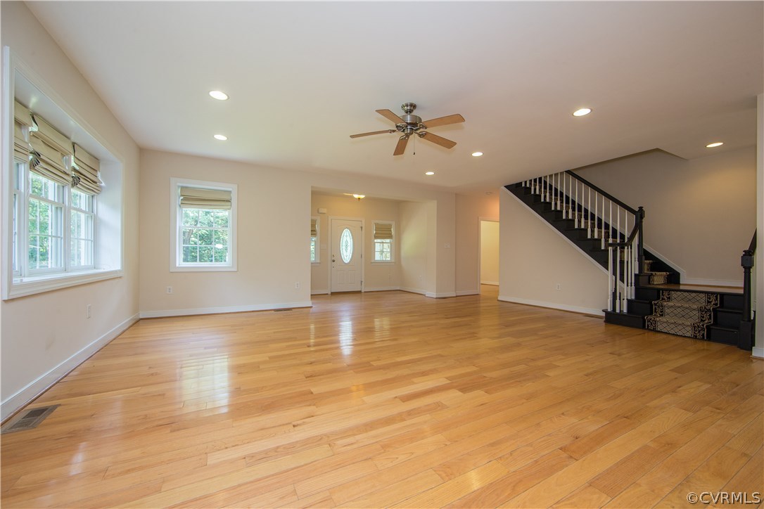 206 North Ridge Road Henrico, VA 23229 - Photo 8 of 30 a view of an empty room with a window and stairs