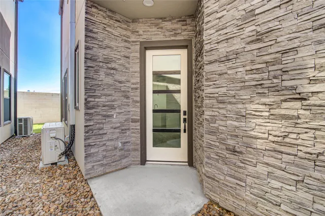 a view of front door of house