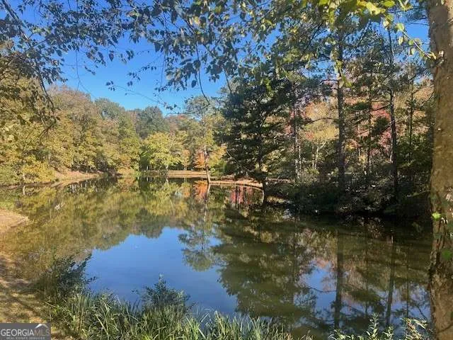 a view of lake from balcony