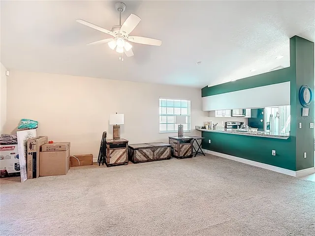 a bathroom with a sink vanity and a mirror