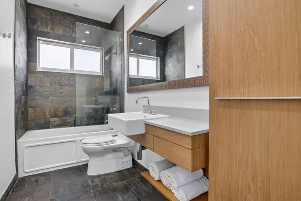 a living room with a large window