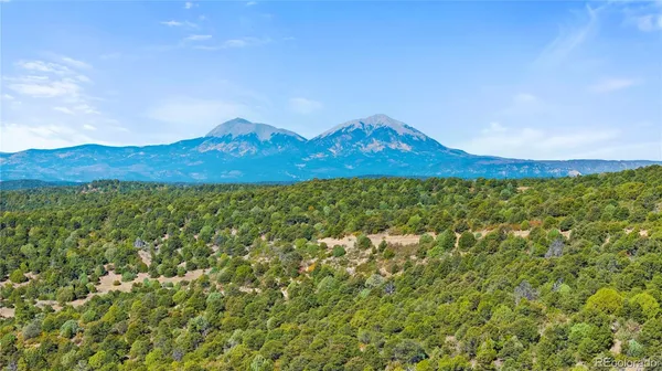 a view of a mountain range with lush green forest