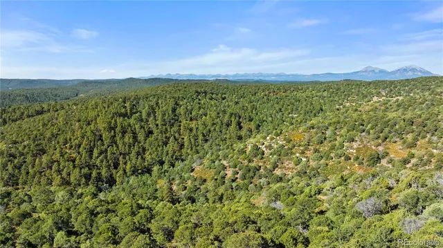 a view of a city with mountains in the background