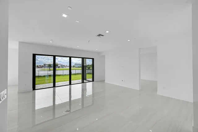 an empty room with a window