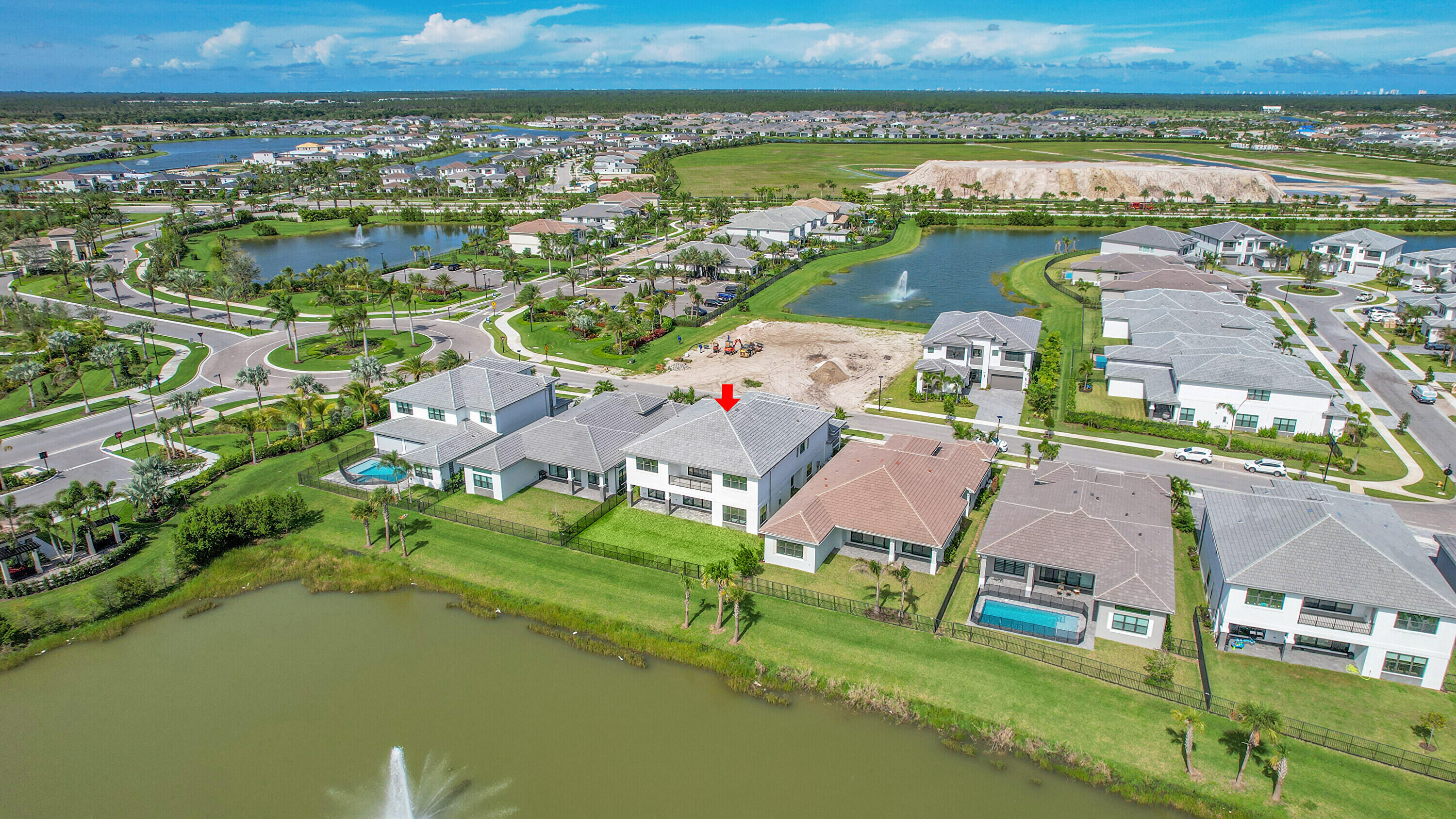 9979 Migration Point Palm Beach Gardens, FL 33412 - Photo 73 of 81 an aerial view of residential houses with outdoor space and swimming pool
