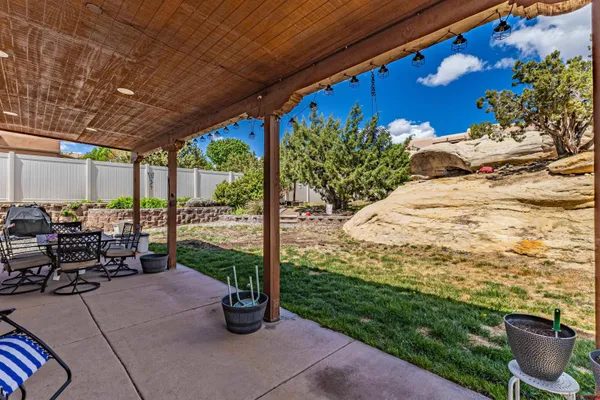 a view of a patio