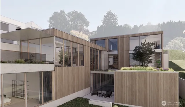 an aerial view of multiple house