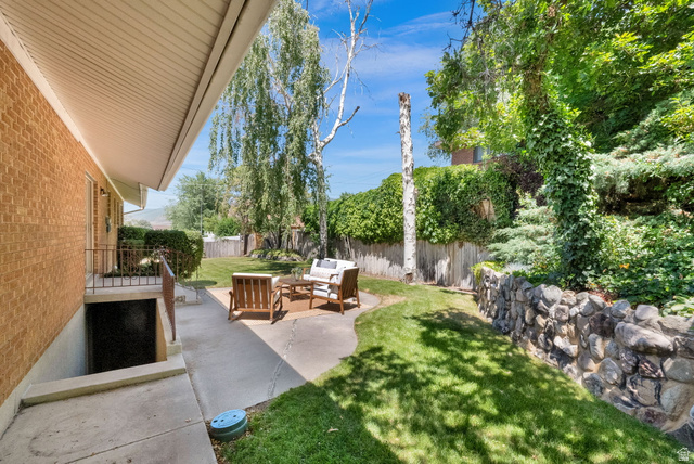 1783 South 500 East Bountiful, UT 84010 - Photo 20 of 30 Concrete patio, and a stone retaining wall
