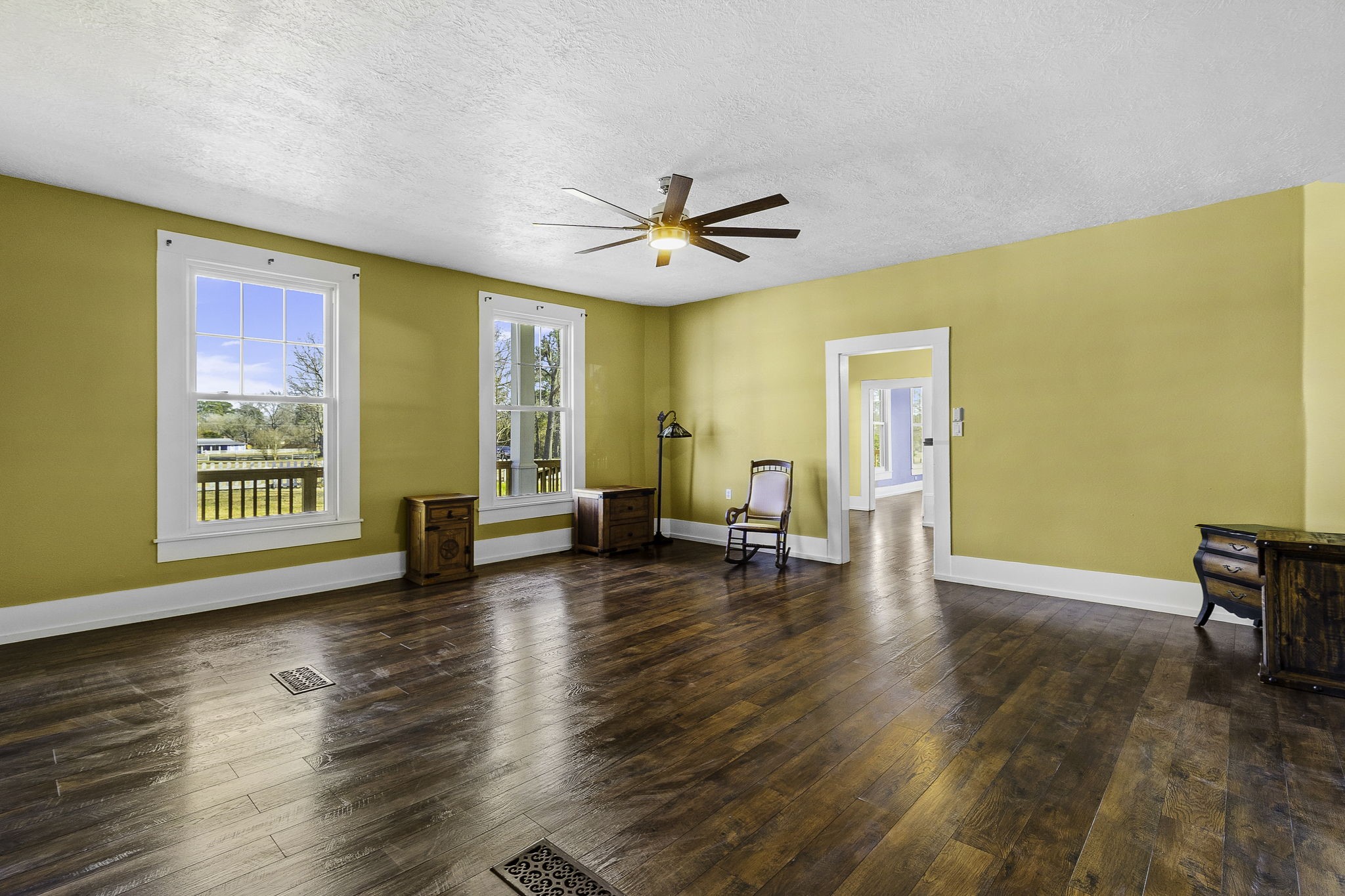 500 Highway 156 Point Blank, TX 77364 - Photo 12 of 50 a view of a livingroom with furniture and a ceiling fan
