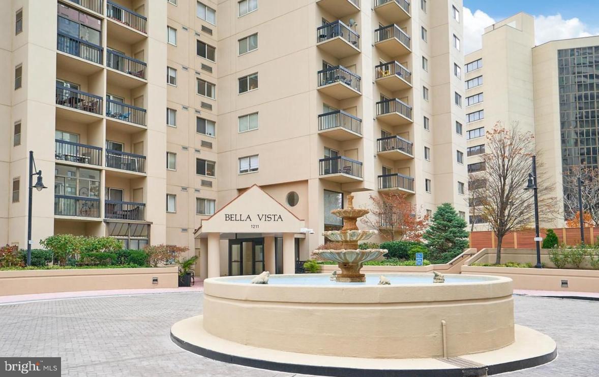 a front view of a building