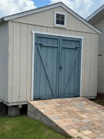 a backyard of a house